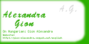 alexandra gion business card